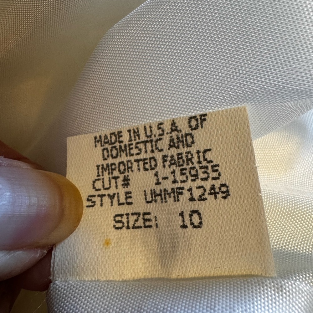 David Meister White Cotton Dress Sz 10 Textured Fully Lined NWT $225 Made in USA - Picture 13 of 14